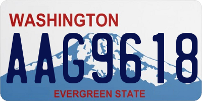 WA license plate AAG9618