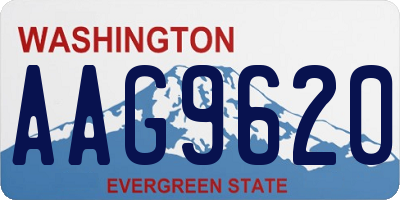 WA license plate AAG9620
