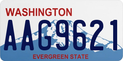 WA license plate AAG9621