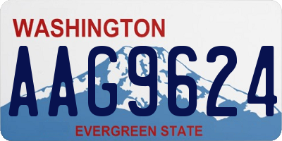 WA license plate AAG9624