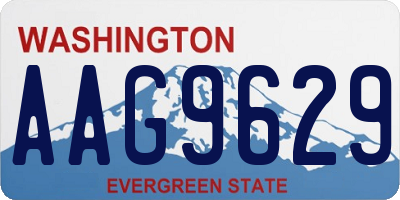 WA license plate AAG9629