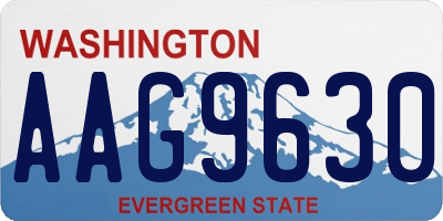 WA license plate AAG9630