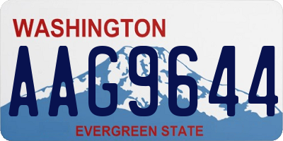 WA license plate AAG9644