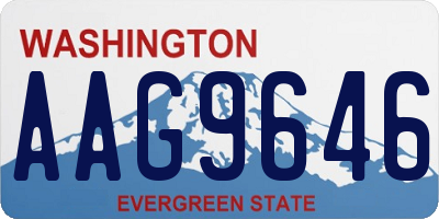 WA license plate AAG9646
