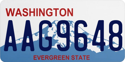 WA license plate AAG9648