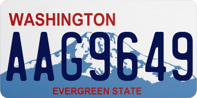 WA license plate AAG9649
