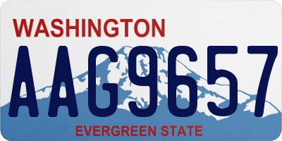 WA license plate AAG9657