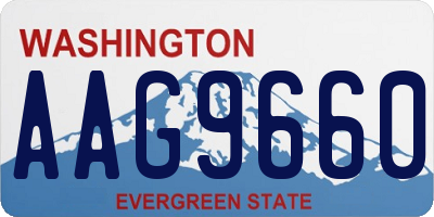 WA license plate AAG9660
