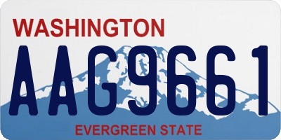 WA license plate AAG9661