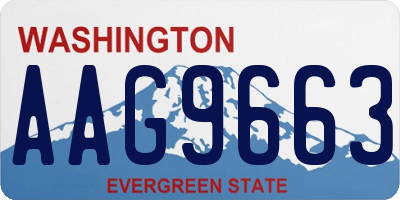 WA license plate AAG9663