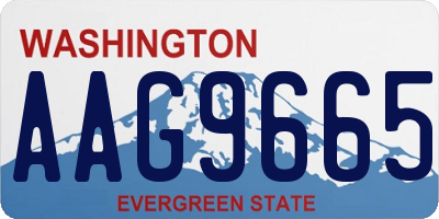 WA license plate AAG9665