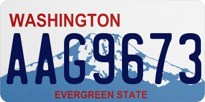 WA license plate AAG9673