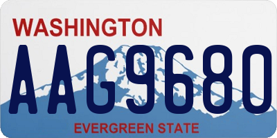 WA license plate AAG9680
