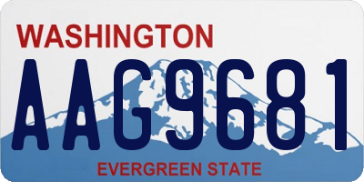 WA license plate AAG9681