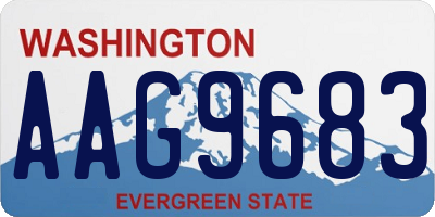 WA license plate AAG9683