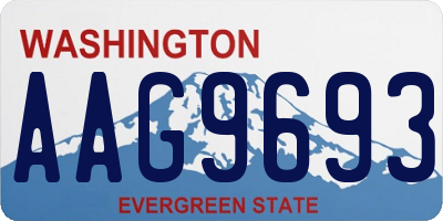 WA license plate AAG9693