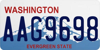 WA license plate AAG9698