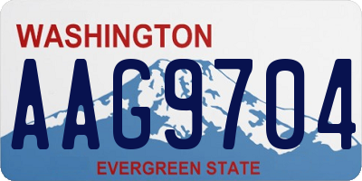 WA license plate AAG9704