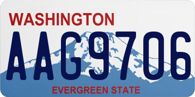 WA license plate AAG9706