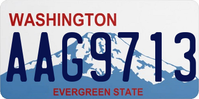 WA license plate AAG9713