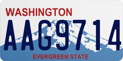 WA license plate AAG9714