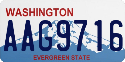 WA license plate AAG9716