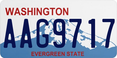 WA license plate AAG9717