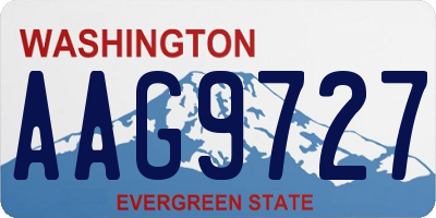 WA license plate AAG9727