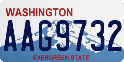 WA license plate AAG9732