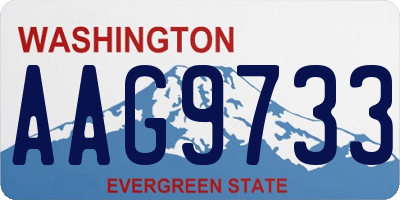 WA license plate AAG9733