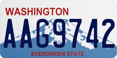 WA license plate AAG9742