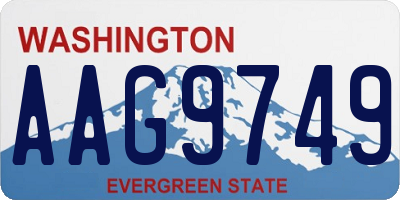 WA license plate AAG9749