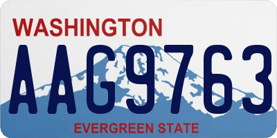 WA license plate AAG9763