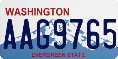 WA license plate AAG9765