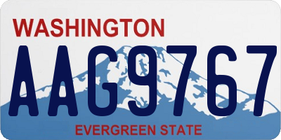 WA license plate AAG9767
