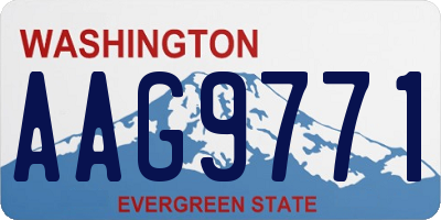 WA license plate AAG9771