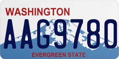 WA license plate AAG9780