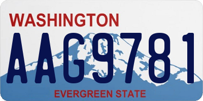 WA license plate AAG9781