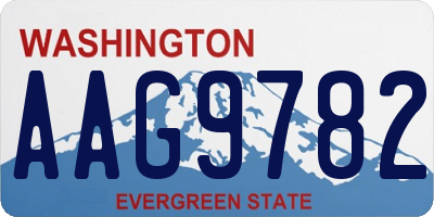 WA license plate AAG9782