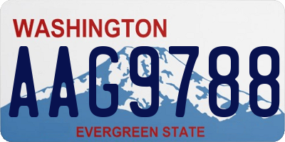 WA license plate AAG9788
