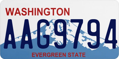 WA license plate AAG9794