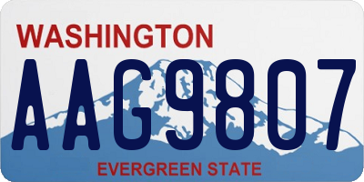 WA license plate AAG9807