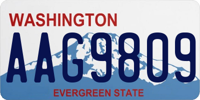 WA license plate AAG9809