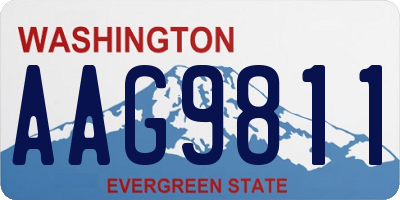 WA license plate AAG9811