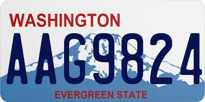 WA license plate AAG9824