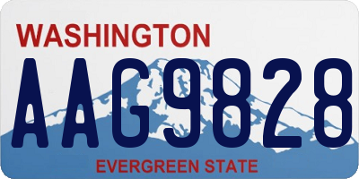 WA license plate AAG9828
