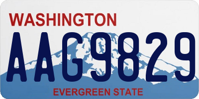 WA license plate AAG9829