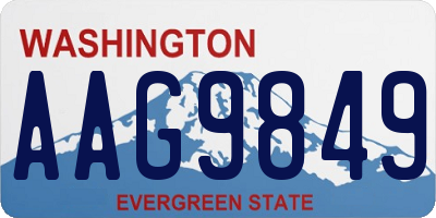 WA license plate AAG9849