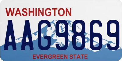 WA license plate AAG9869