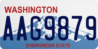 WA license plate AAG9879